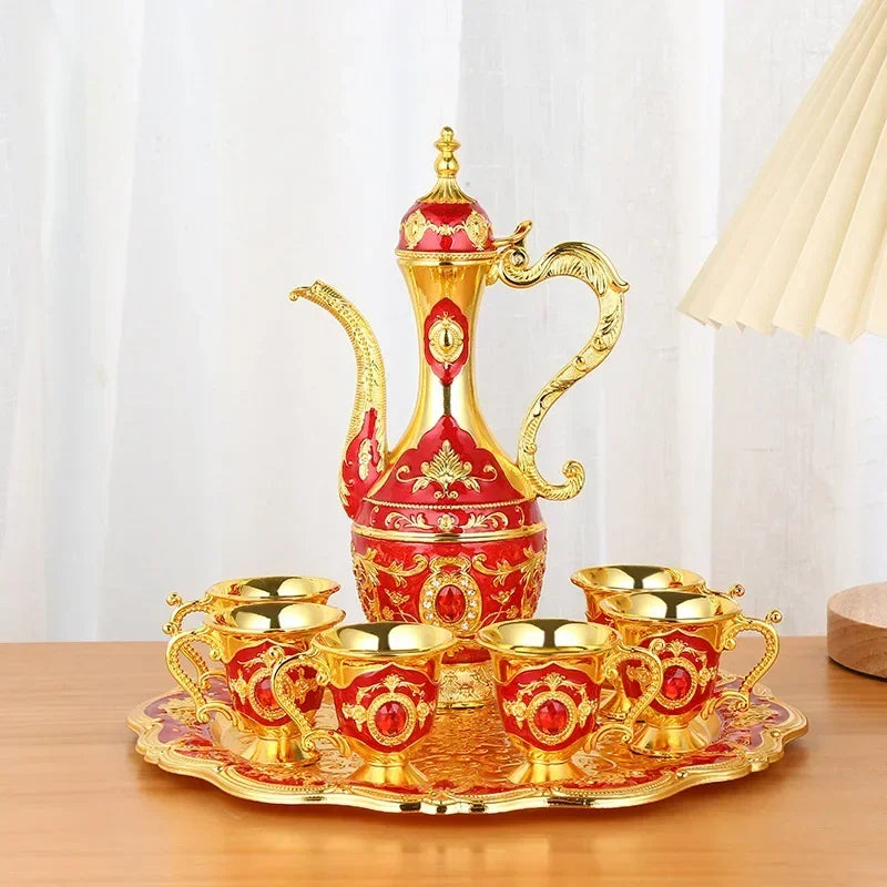 Elegant Luxury Turkish Tea Set - Vintage Metal Craft