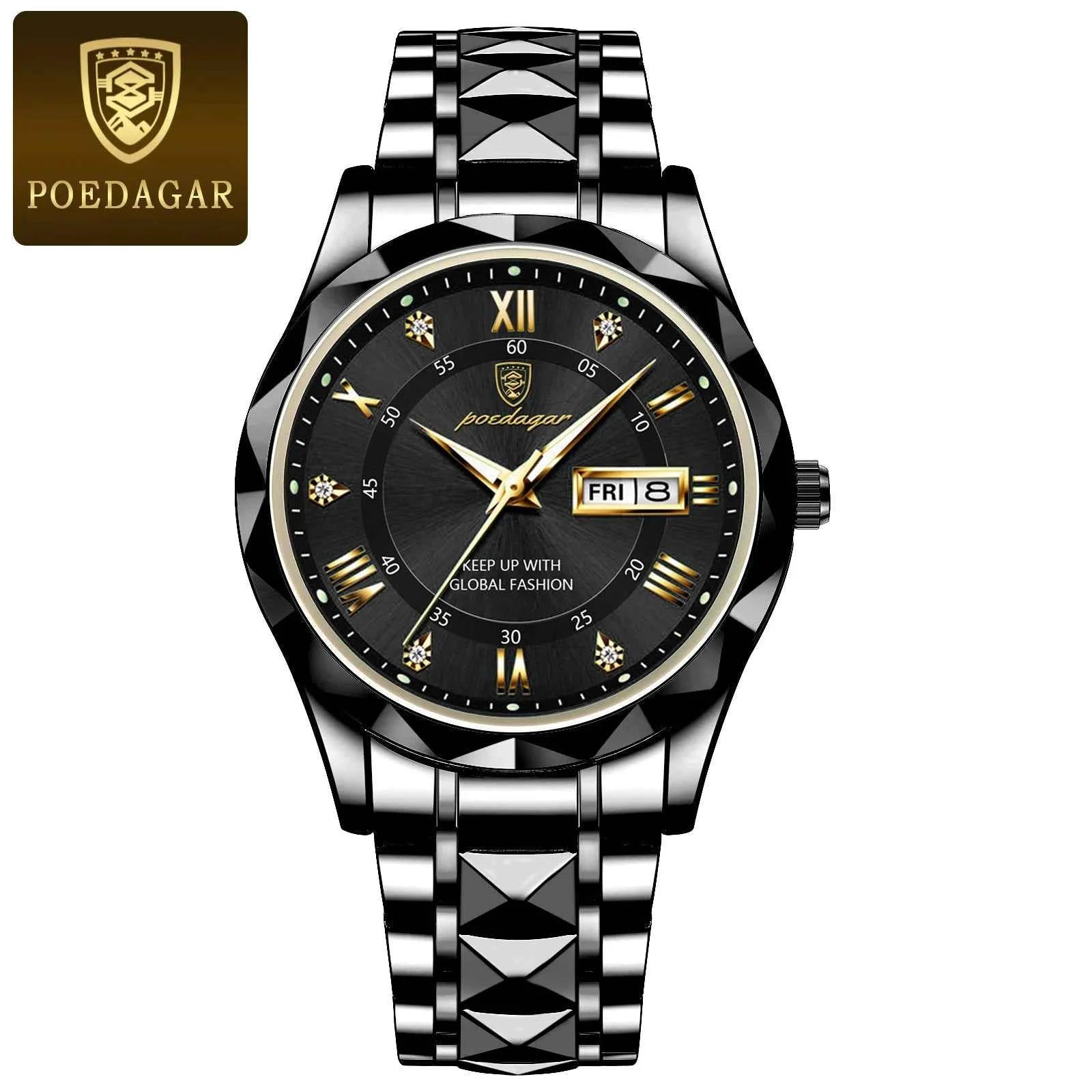 Luxury Men's Quartz Watch - Date & Week Display