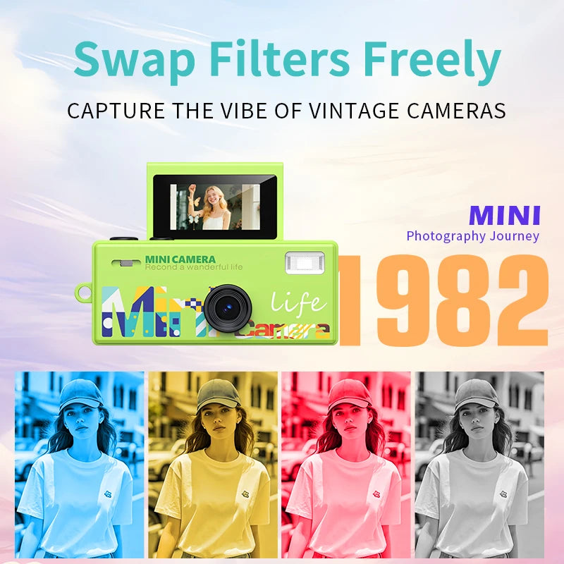 Retro Mini Digital Camera - 720P HD Pocket Camcorder