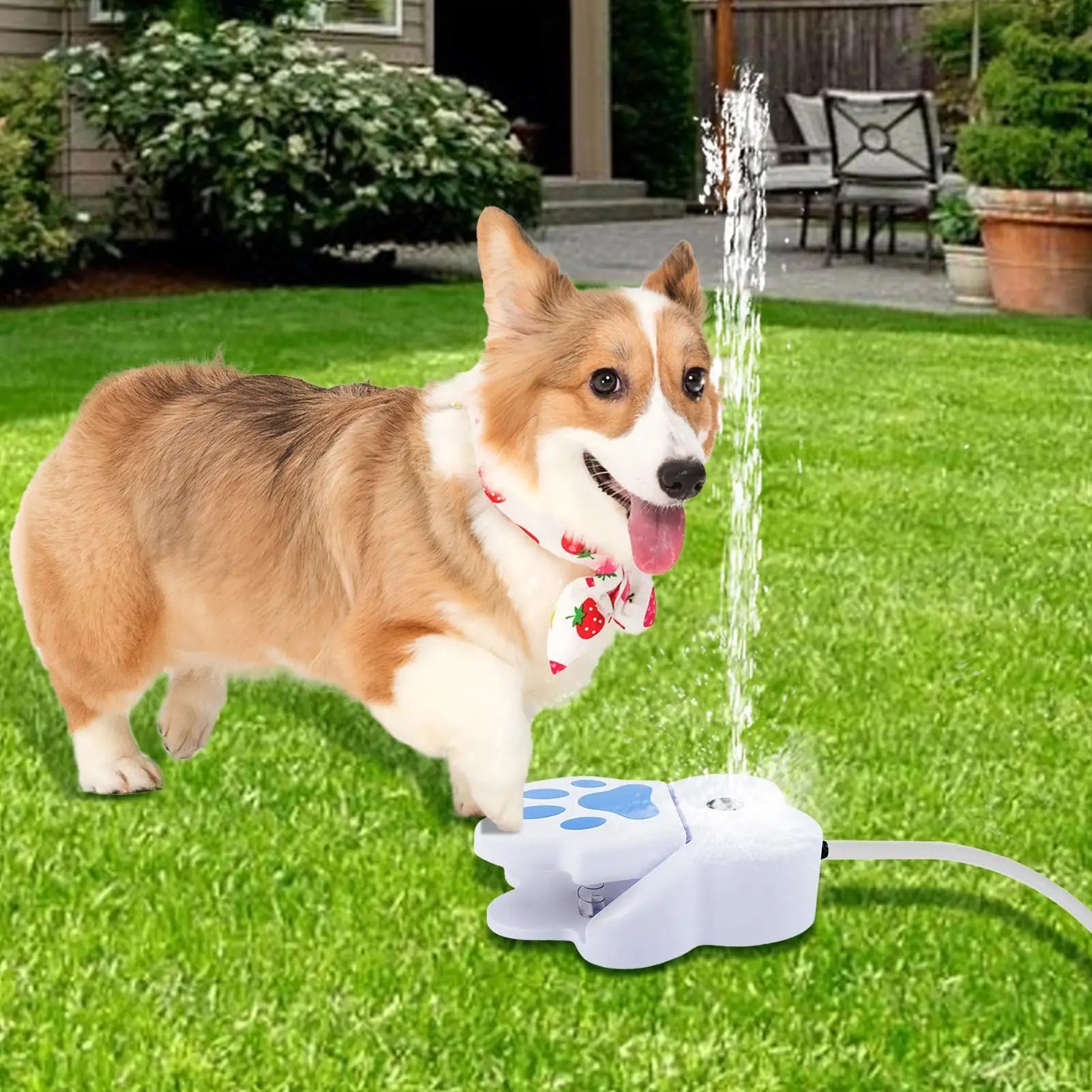 Premium Paw Activated Dog Fountain - Outdoor Sprinkler