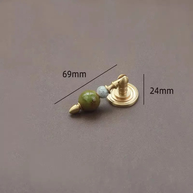 Elegant Brass Cabinet Handles - High-End Crystal Knobs