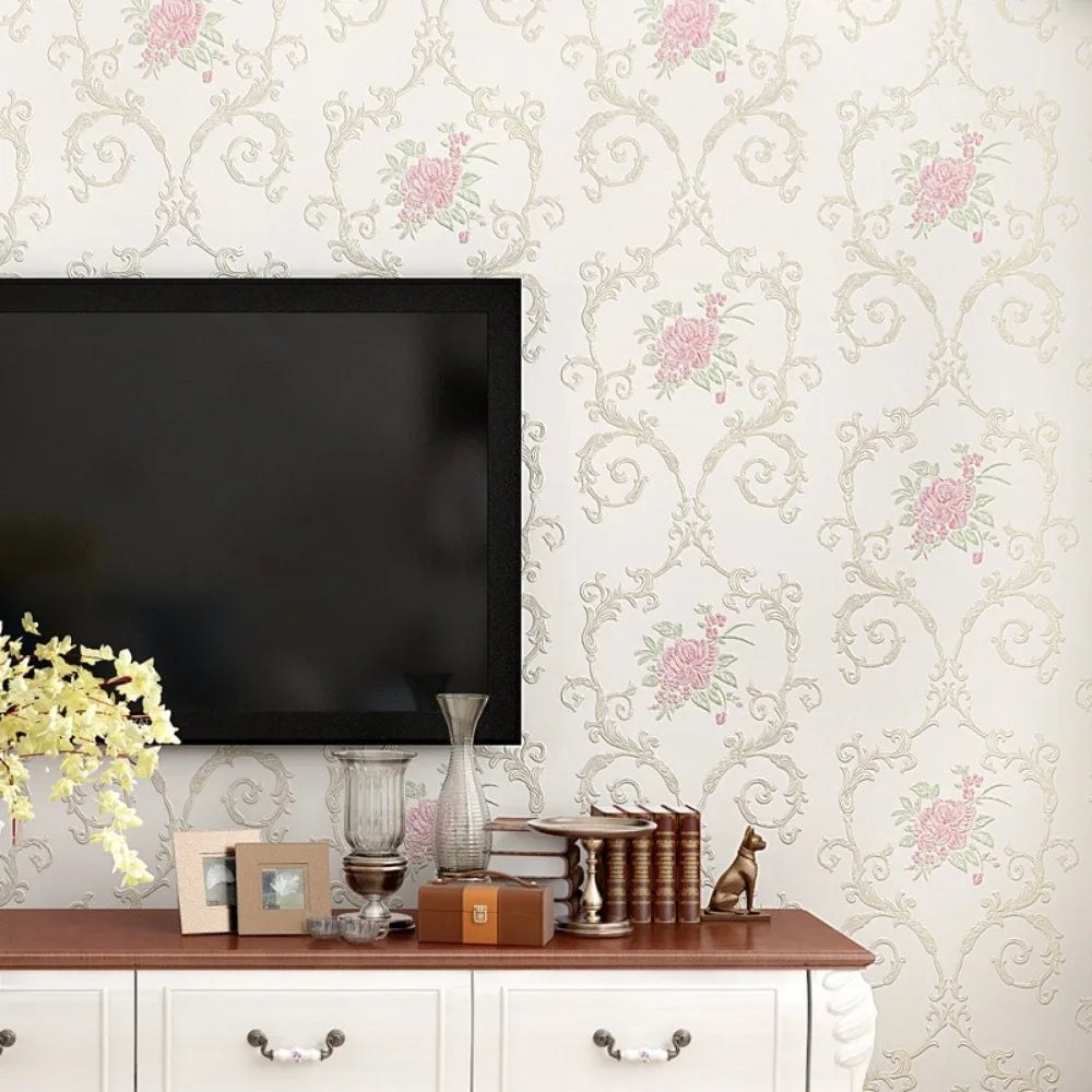 Elegant 3D Flower Wall Stickers - Self-Adhesive Decor