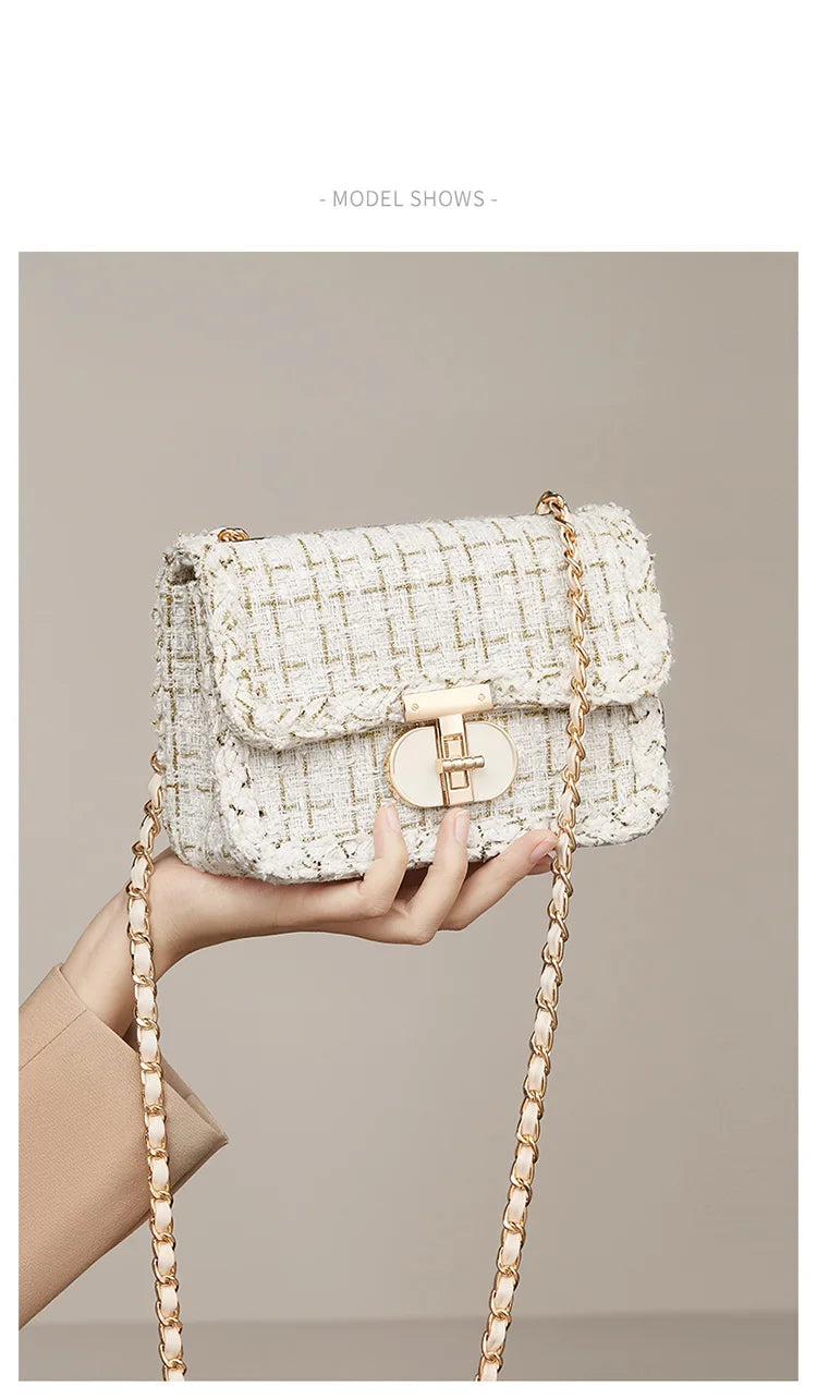 Elegant Chain Shoulder Bag - Sequined Embellishments