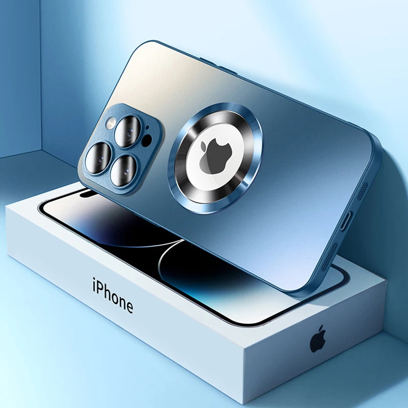 MagSafe Magnetic Wireless Charging Case with Matte Tempered Glass