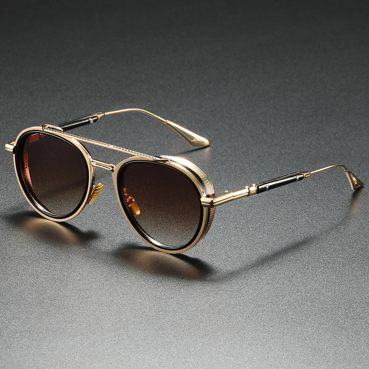 Luxury Round Sunglasses - UV400 Vintage Designer Shades