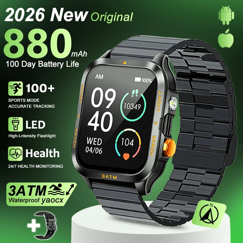 Smart Sports Watch with LED Lighting & Health Detection