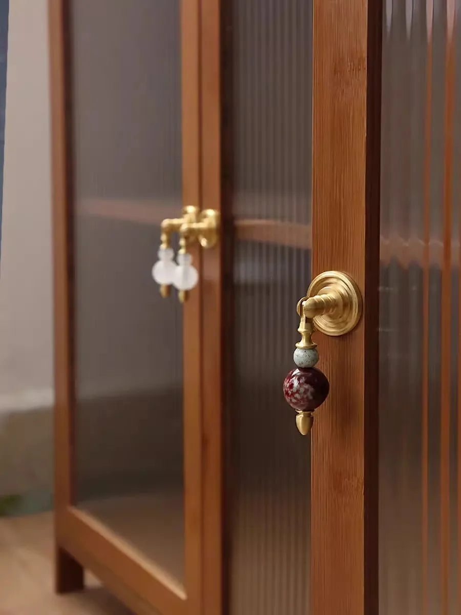 Elegant Brass Cabinet Handles - High-End Crystal Knobs