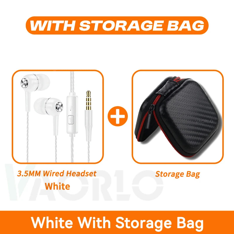 Premium Wired In-Ear Headphones with HiFi Bass & Mic