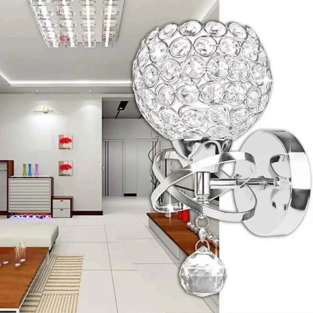 Luxury Modern Crystal Wall Lamp - Elegant Bedside Sconce Lighting