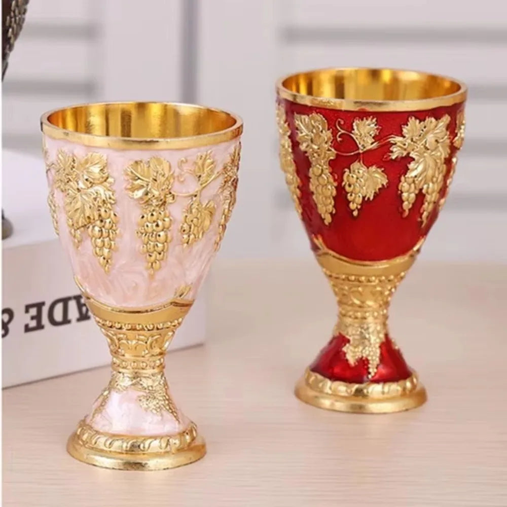 Elegant Mini Vodka Goblet - Retro Alloy Chalice