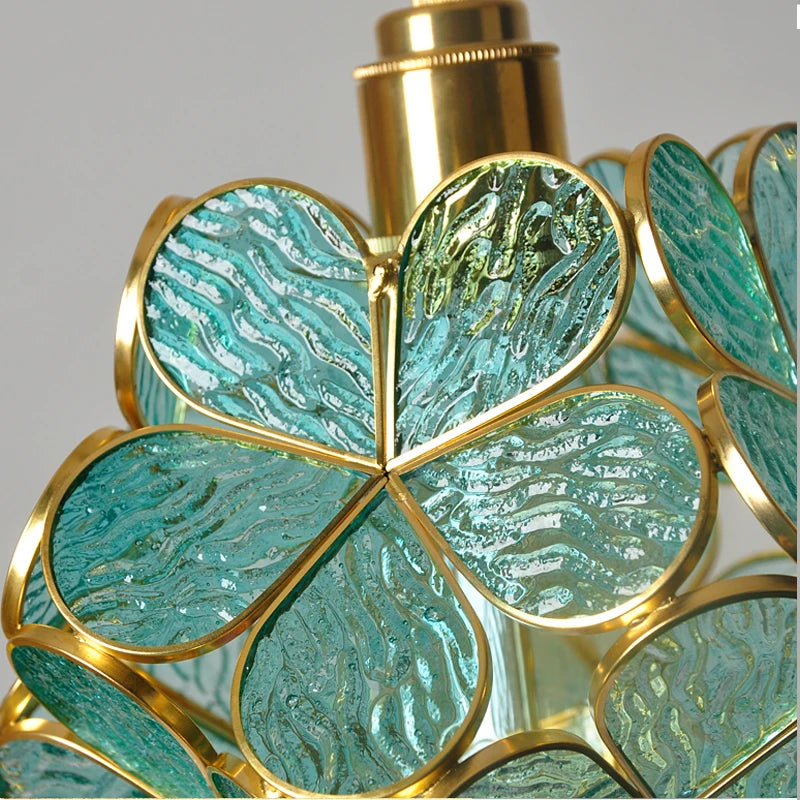 Modern Glass Flower Pendant Light - Elegant LED Hanging Fixture