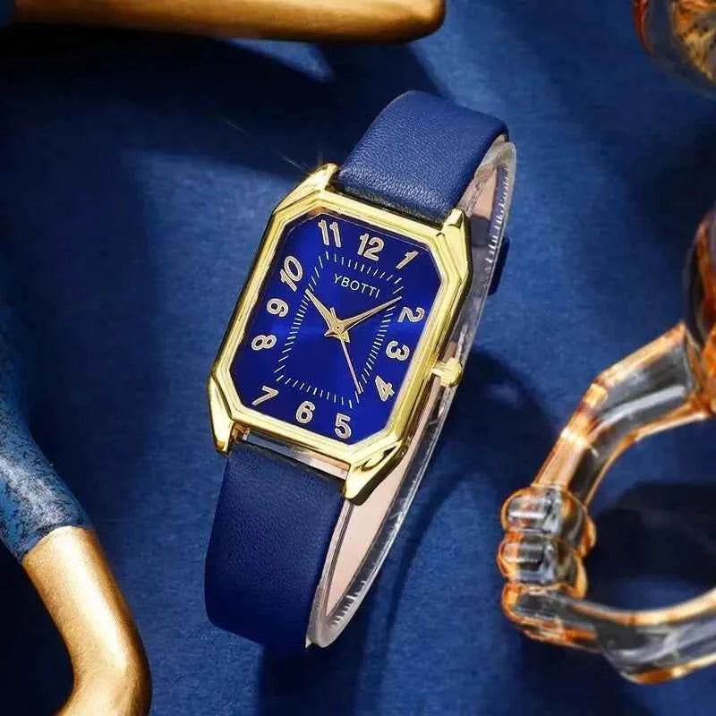 Elegant Square Women's Watch - Classic Leather Quartz Timepiece
