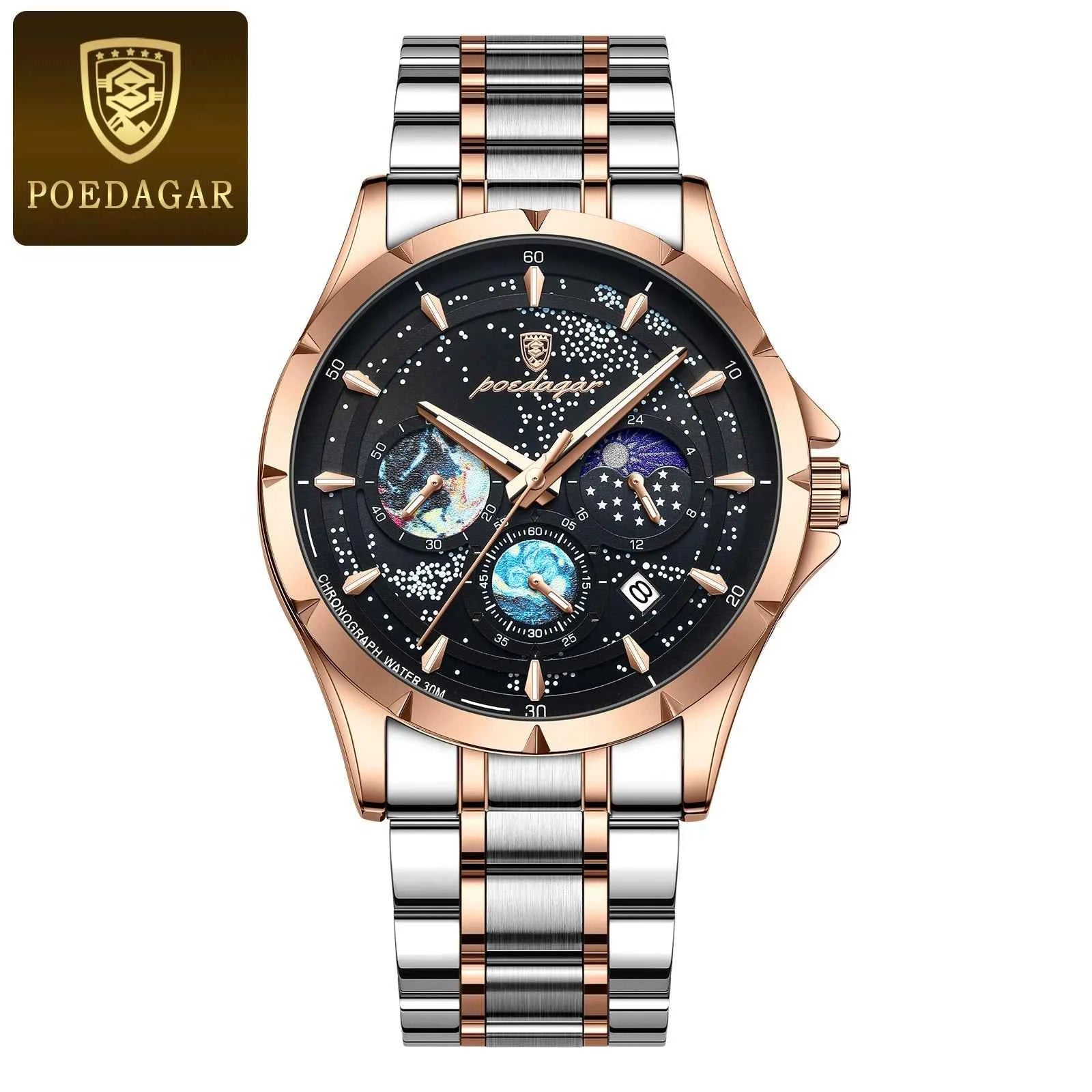 Luxury Men's Quartz Watch - Chronograph & Luminous