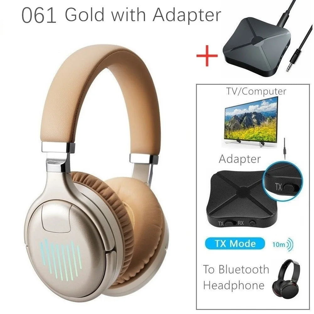 Premium Bluetooth TV Headset with Wireless Adapter - Over-Ear TV Headphones