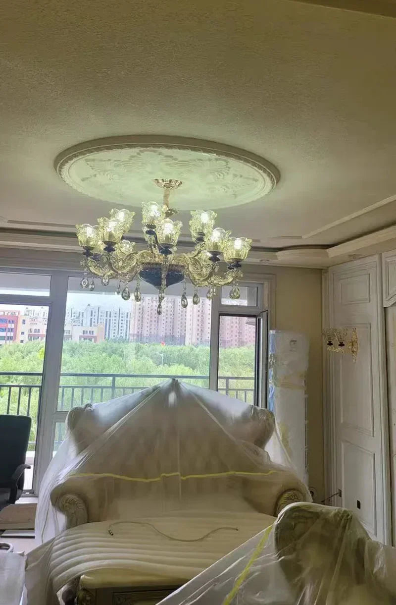 Elegant French Retro Chandelier - Grand Crystal Lighting