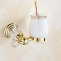 Luxury Crystal Gold Bathroom Hardware Set - Wall Mounted