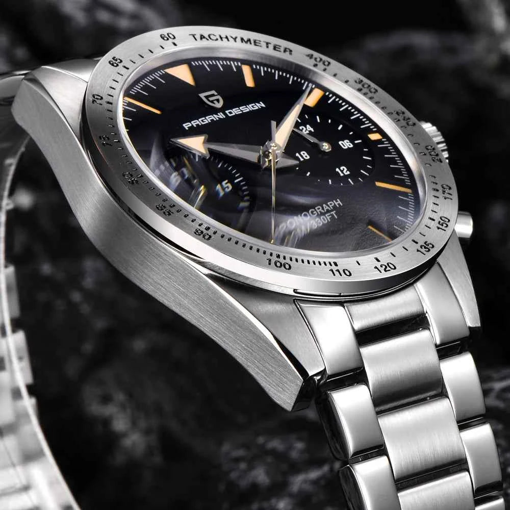 2026 New PAGANI DESIGN Men's Watches Moon Quartz Watch Men Luxury Speed Sports Chronograph Man AR Sapphire Waterproof Luminous