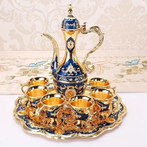 Elegant Luxury Turkish Tea Set - Vintage Metal Craft