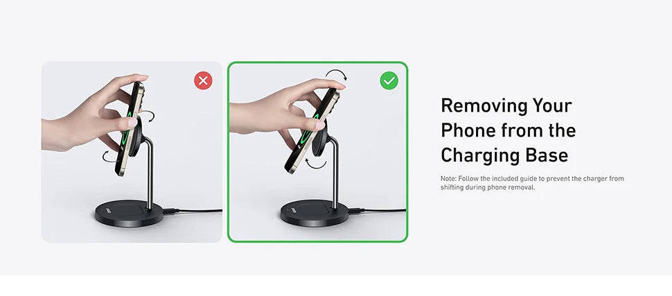 Premium Qi2 Wireless Charger Stand - Fast 15W Magnetic Charging
