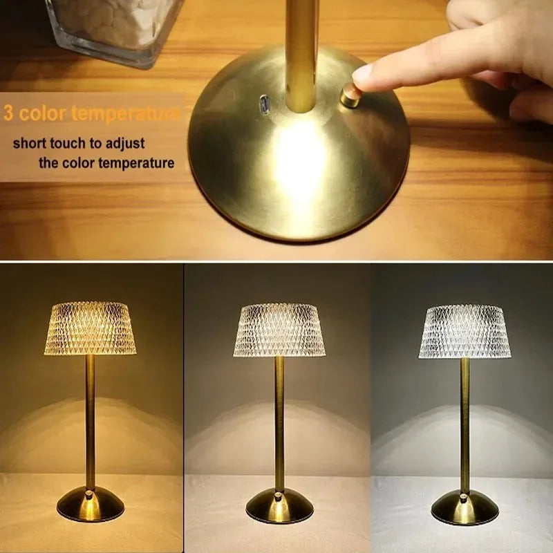 Premium Rechargeable LED Desk Lamp - Touch Dimming & Portable
