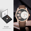 Luxury Business Mens Quartz Watch with Detachable Straps