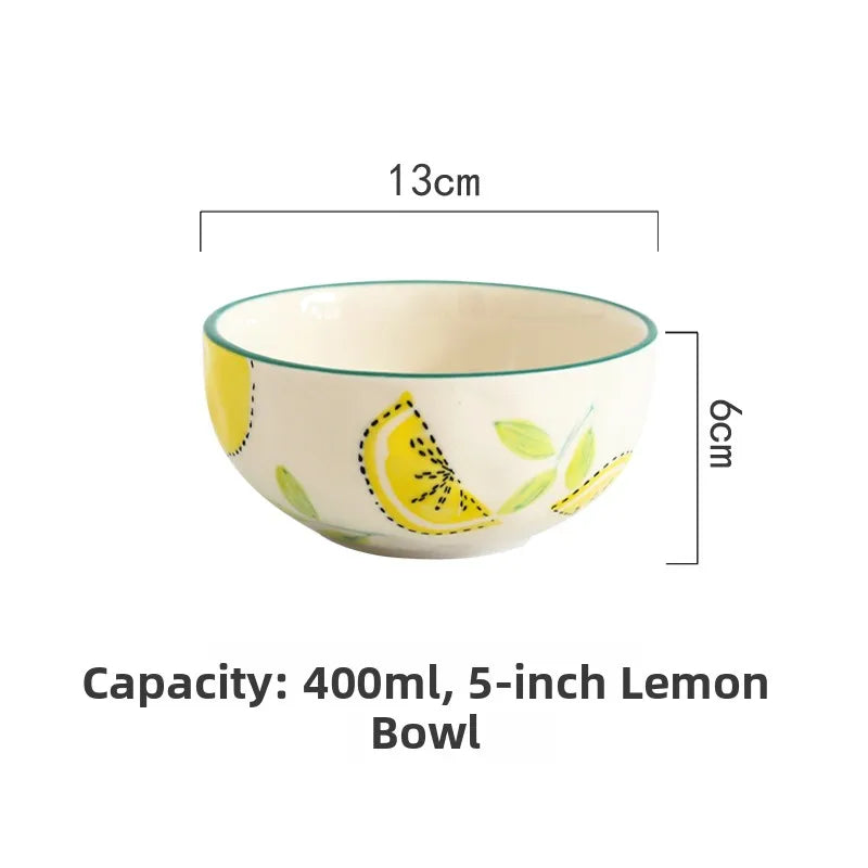 Elegant Ceramic Lemon Dinnerware Set - Premium Dining Collection