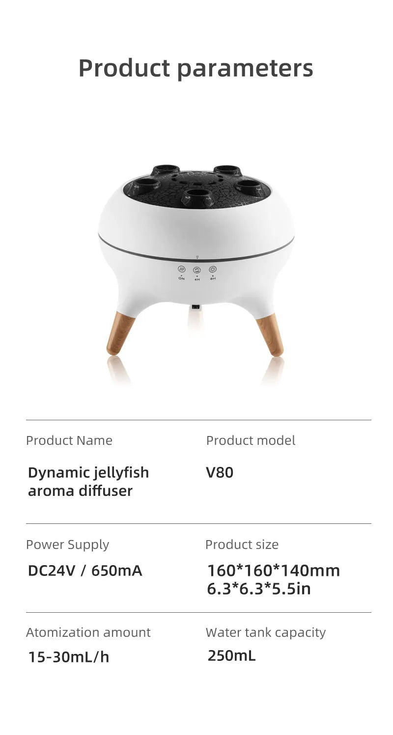 Elegant Jellyfish Humidifier - Ultrasonic Aromatherapy Diffuser