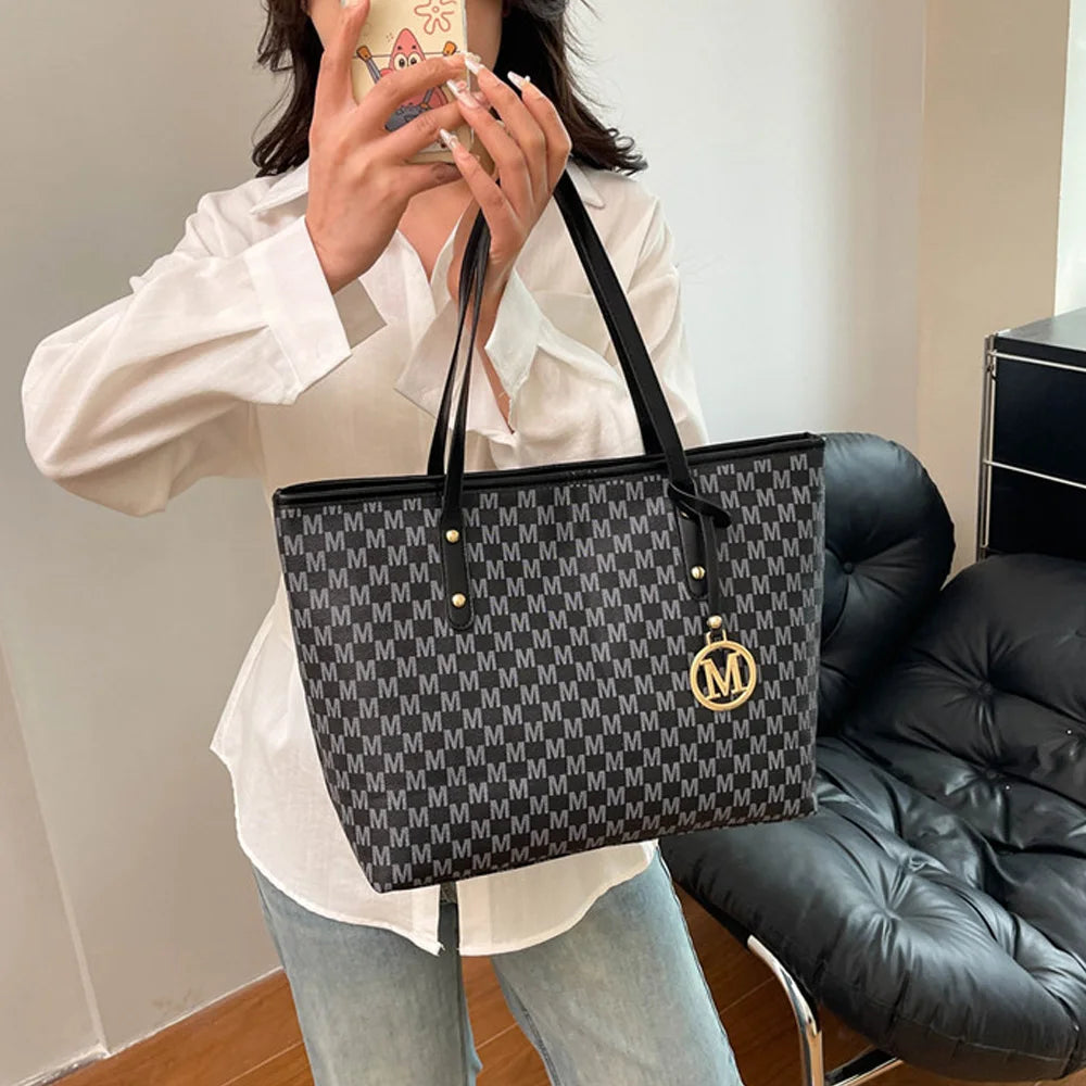 Elegant Vintage Tote Bag - Large Capacity Fashion Handbag