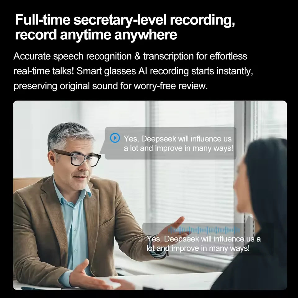 Advanced Smart Sunglasses with HD Camera & AI Translation