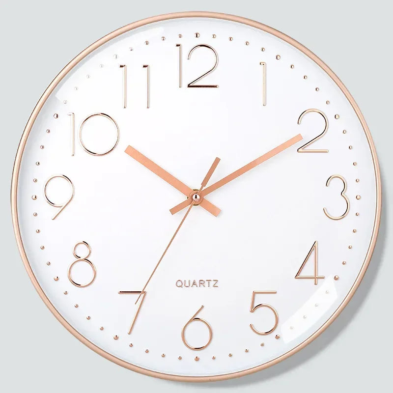 Elegant 8 Inch Silent Wall Clock - Modern Quartz Design