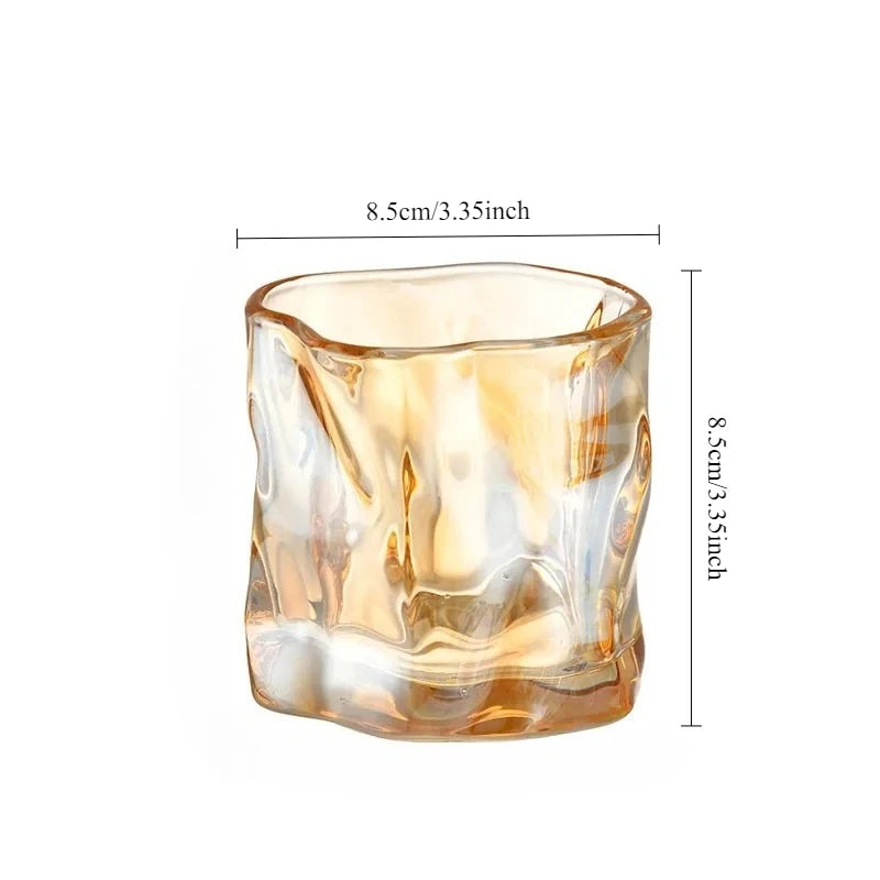 Elegant Luxury Irregular Whiskey Glass - 280ml