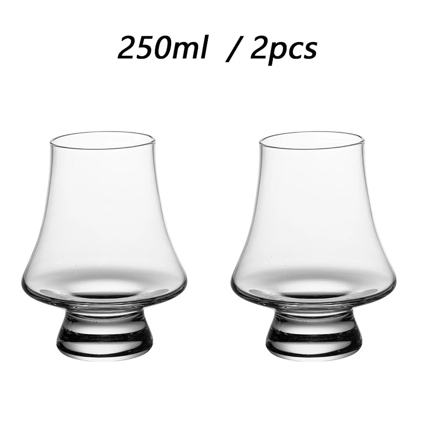 Elegant Whiskey Tasting Glasses - Lead-Free Crystal Set
