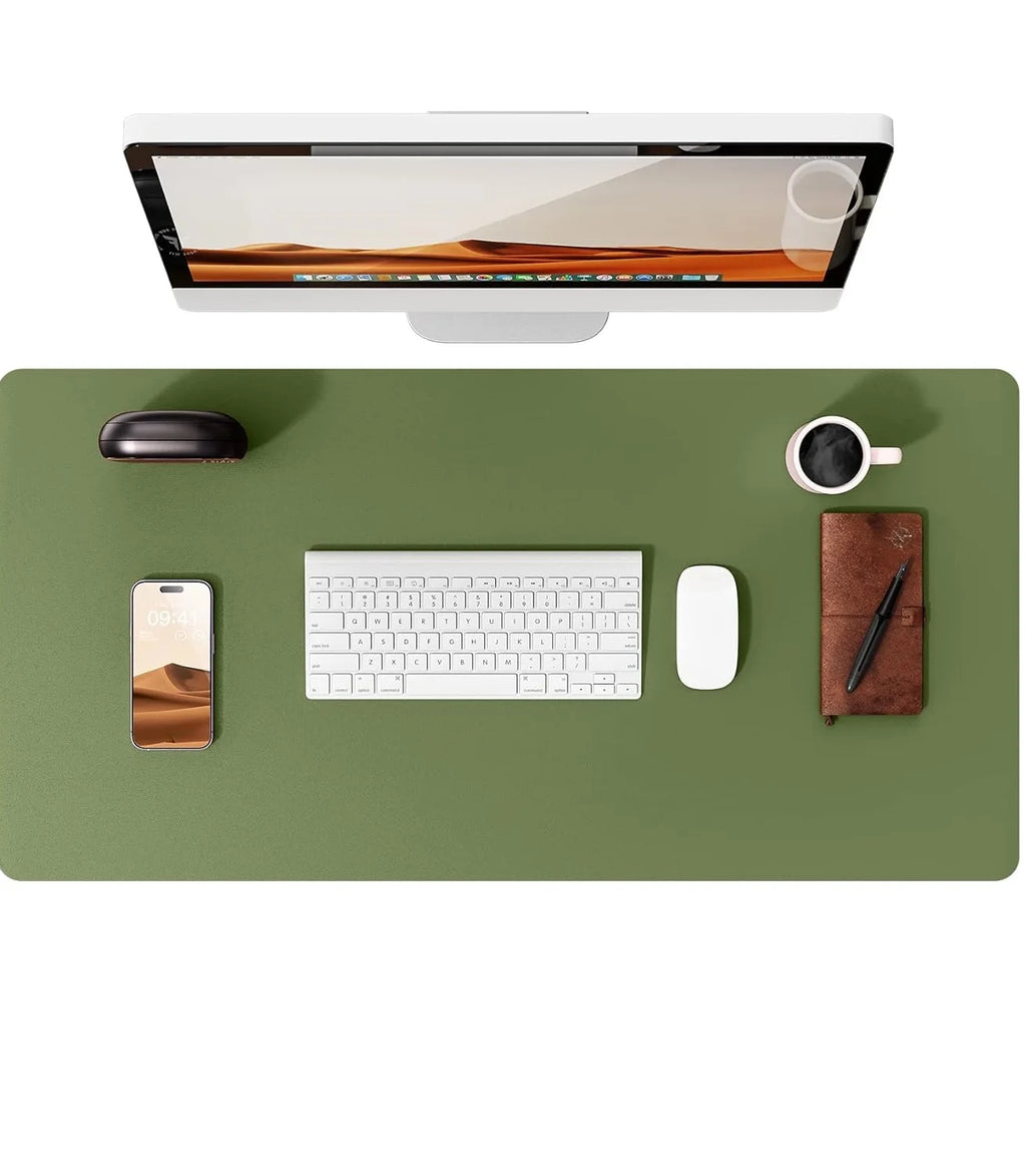 Premium Leather Desk Mat - Large Office Computer Protector