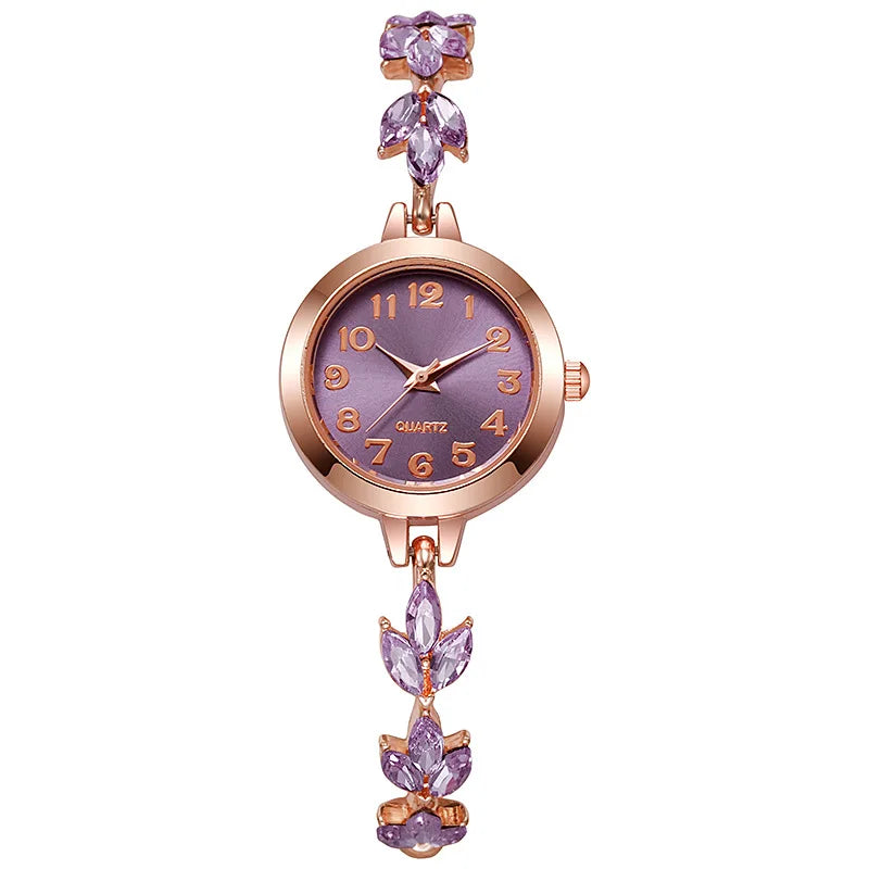Elegant Rhinestone Quartz Watch - Luxury Bracelet Timepiece