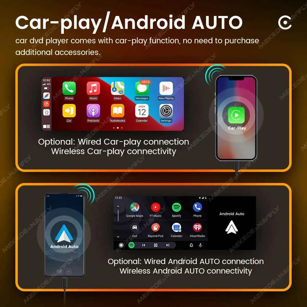 Universal Wireless CarPlay Stereo - 6.86 Inch HD Touch Screen