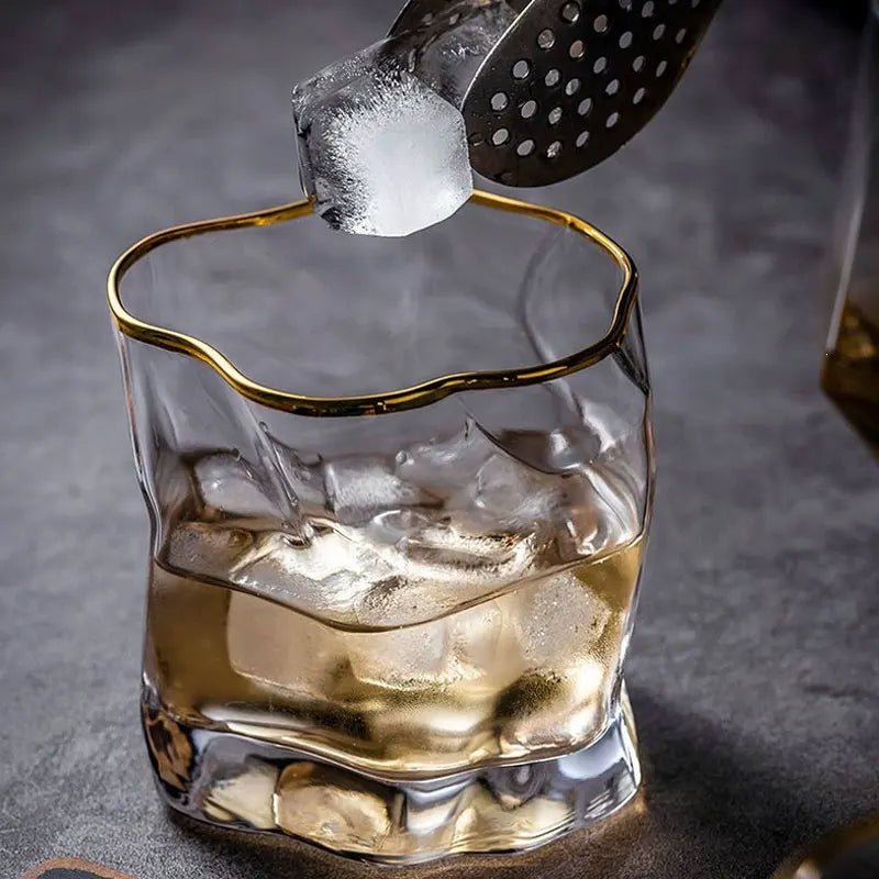 Elegant Luxury Irregular Whiskey Glass - 280ml