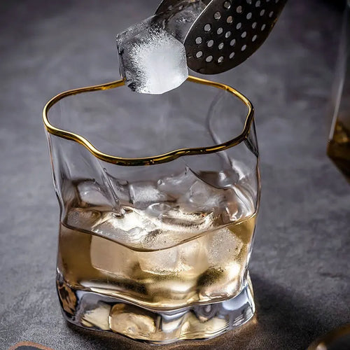 Elegant Luxury Irregular Whiskey Glass - 280ml