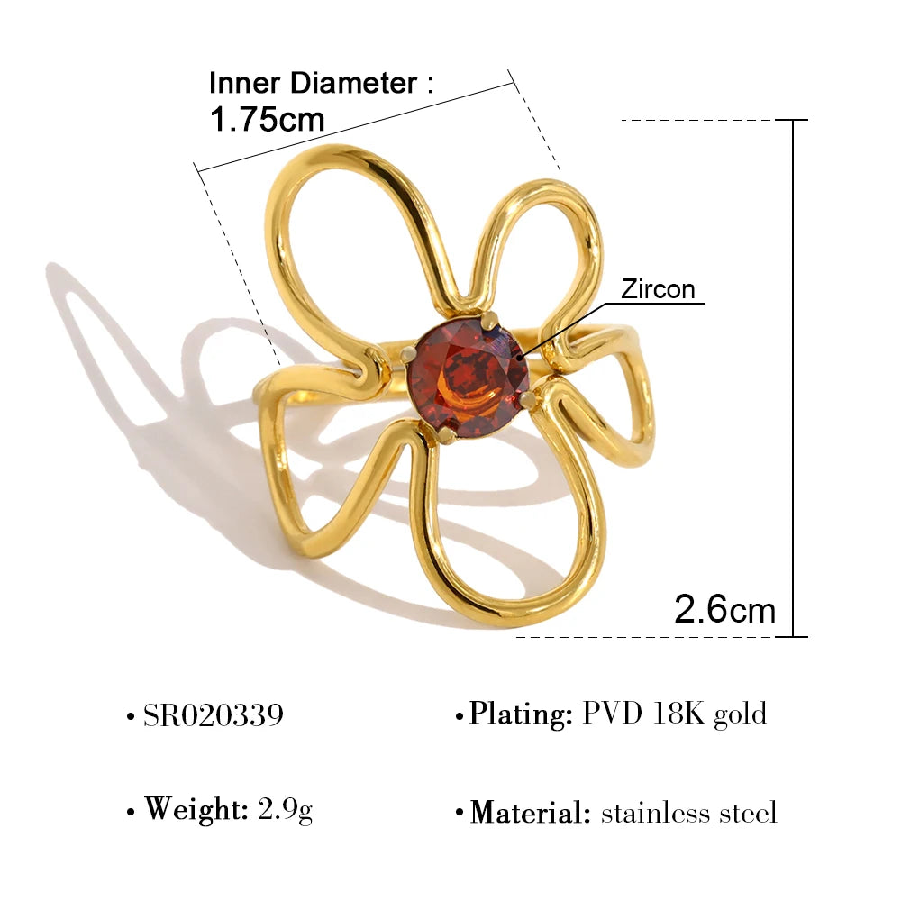 Luxury 18K Gold Irregular Ring - Exquisite Vintage Crystal Jewelry