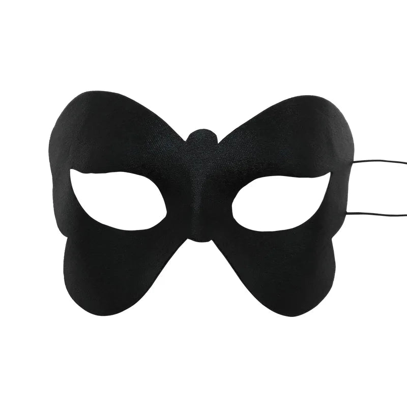 Elegant Black PVC Masquerade Mask - Bat & Bunny Party Design