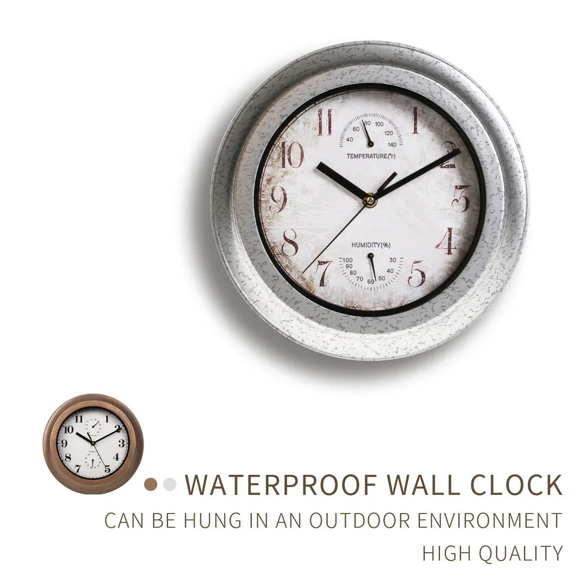 Premium Waterproof Wall Clock - Silent & Stylish Decor