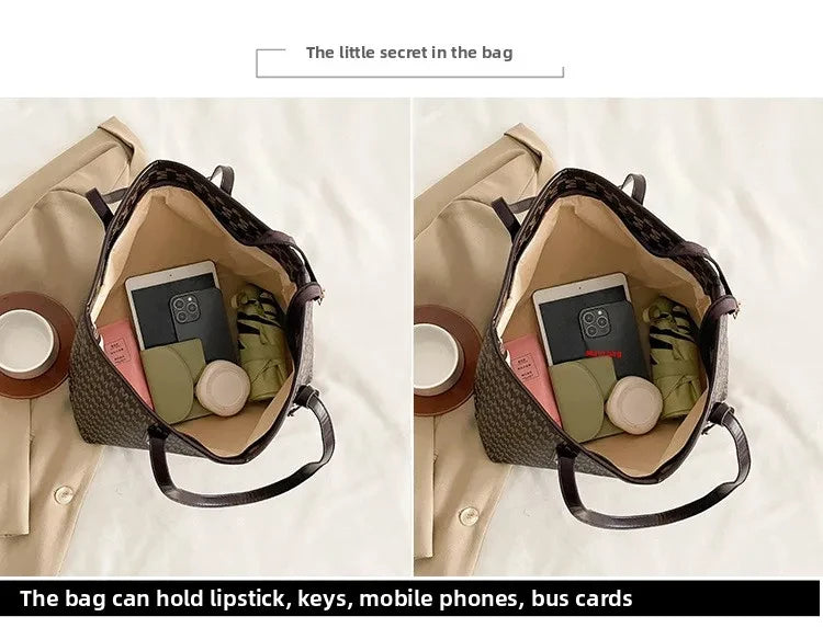 Elegant Vintage Tote Bag - Large Capacity Fashion Handbag