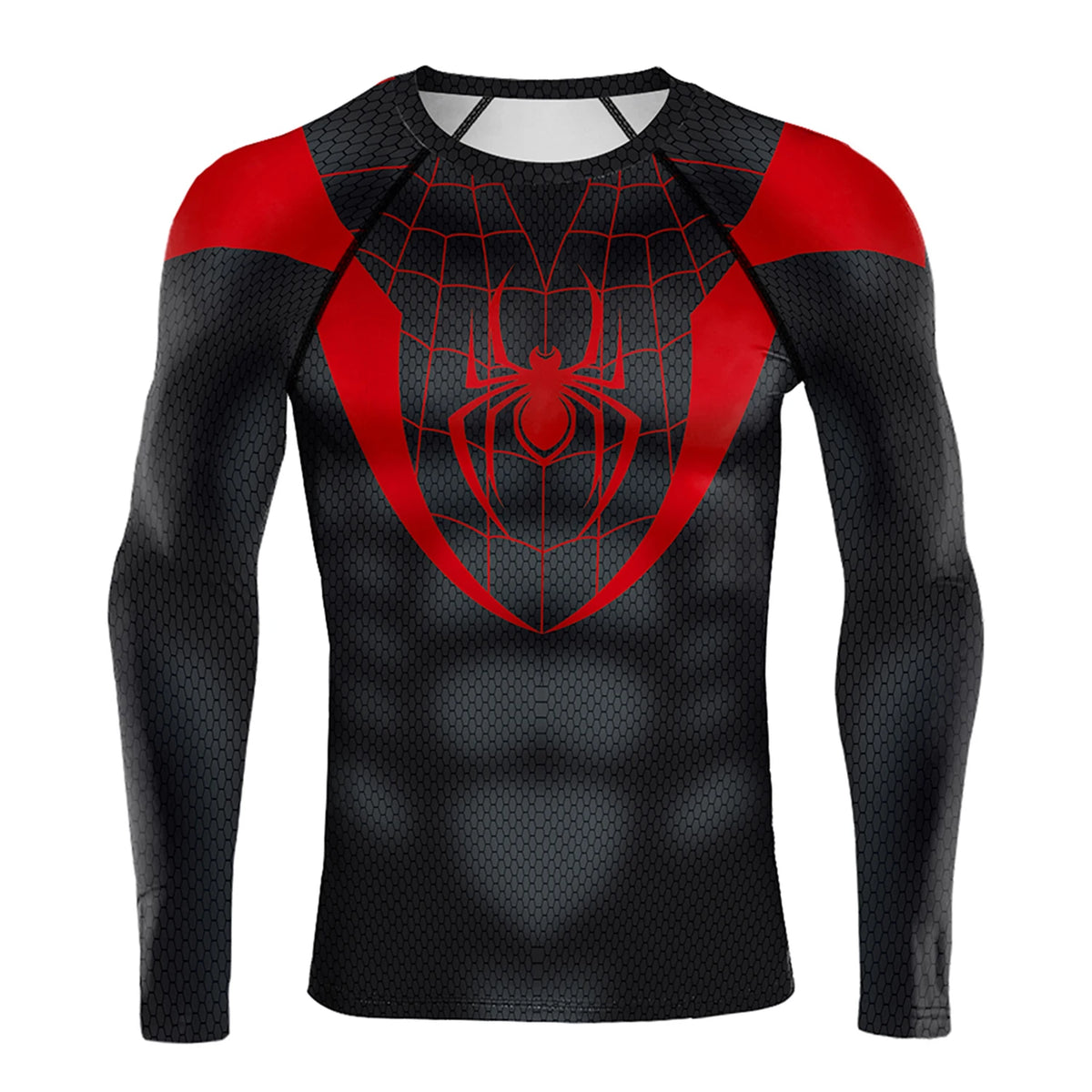 Spider Superhero Long Sleeve Compression Shirt - Premium Cosplay