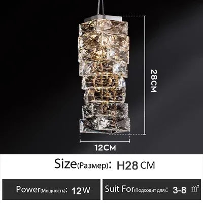 Luxury LED Crystal Pendant Light - Modern Ceiling Chandelier