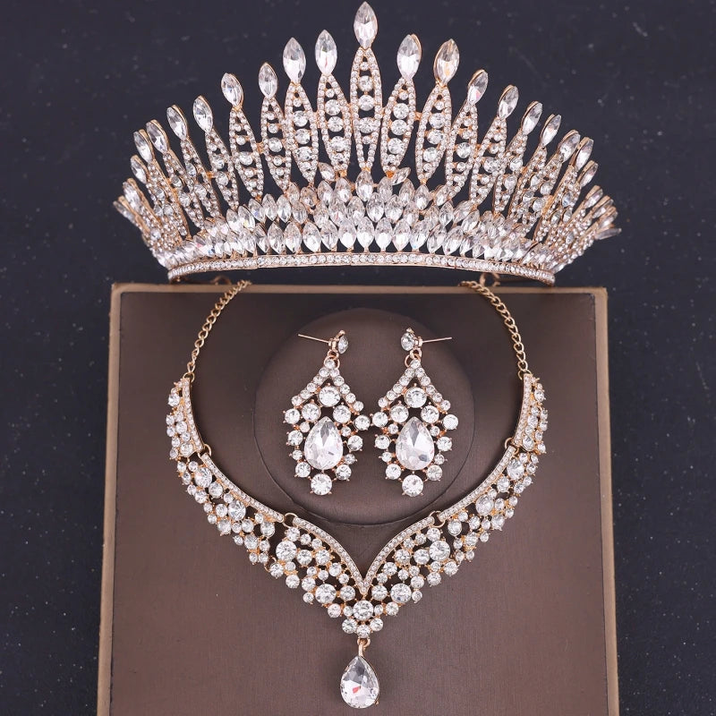 Luxury Crystal Crown & Bridal Jewelry Set