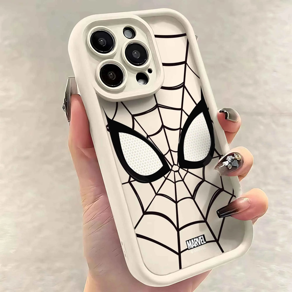 Premium Spider Man Phone Case - Sleek Black & White Marvel Cover