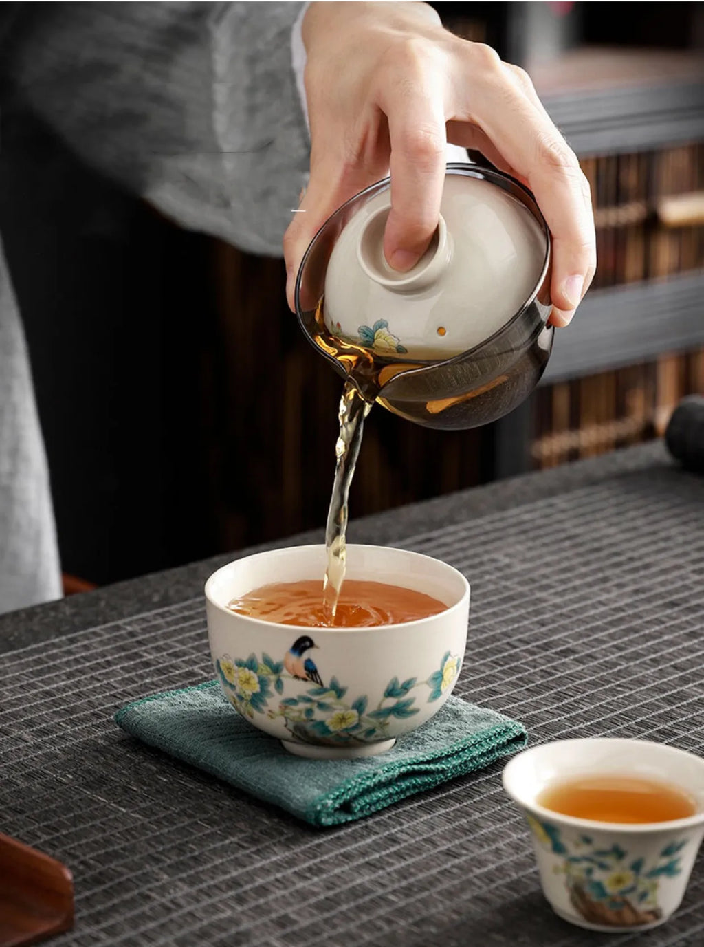 Elegant Portable Travel Tea Set - Hand-painted Ceramic Teaware