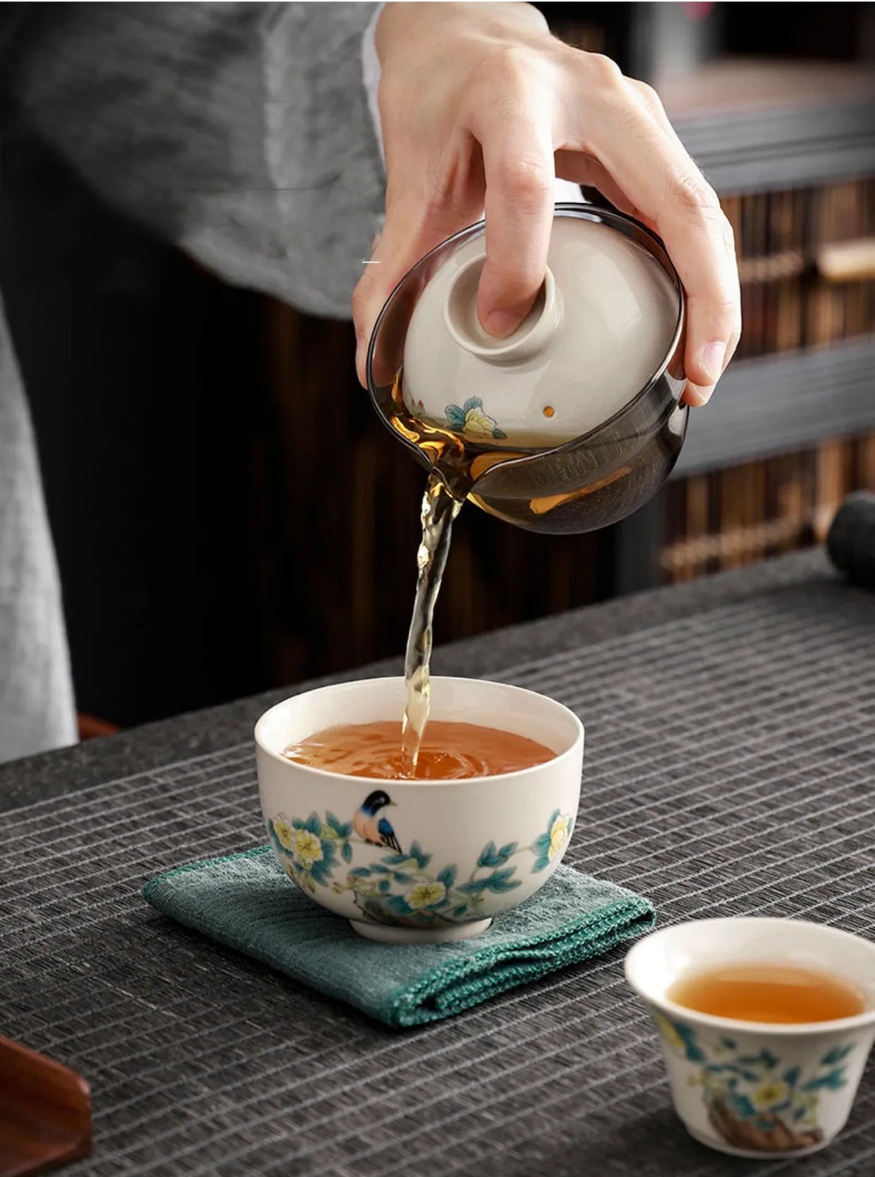 Elegant Portable Travel Tea Set - Hand-painted Ceramic Teaware