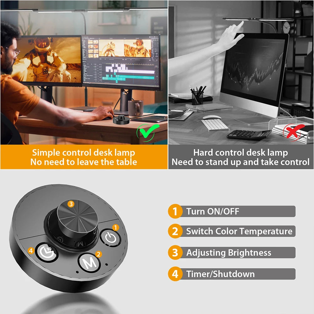 Professional Architect Desk Lamp - 24W Ultra Bright Auto Dimming