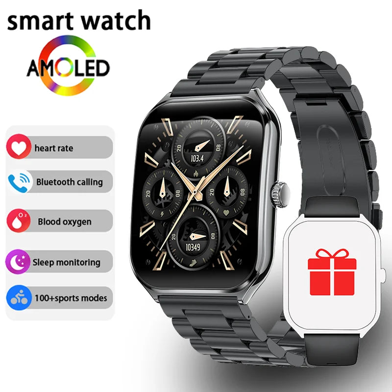 Premium Ultra Thin Smartwatch - 1.96" AMOLED Display & BT Calls
