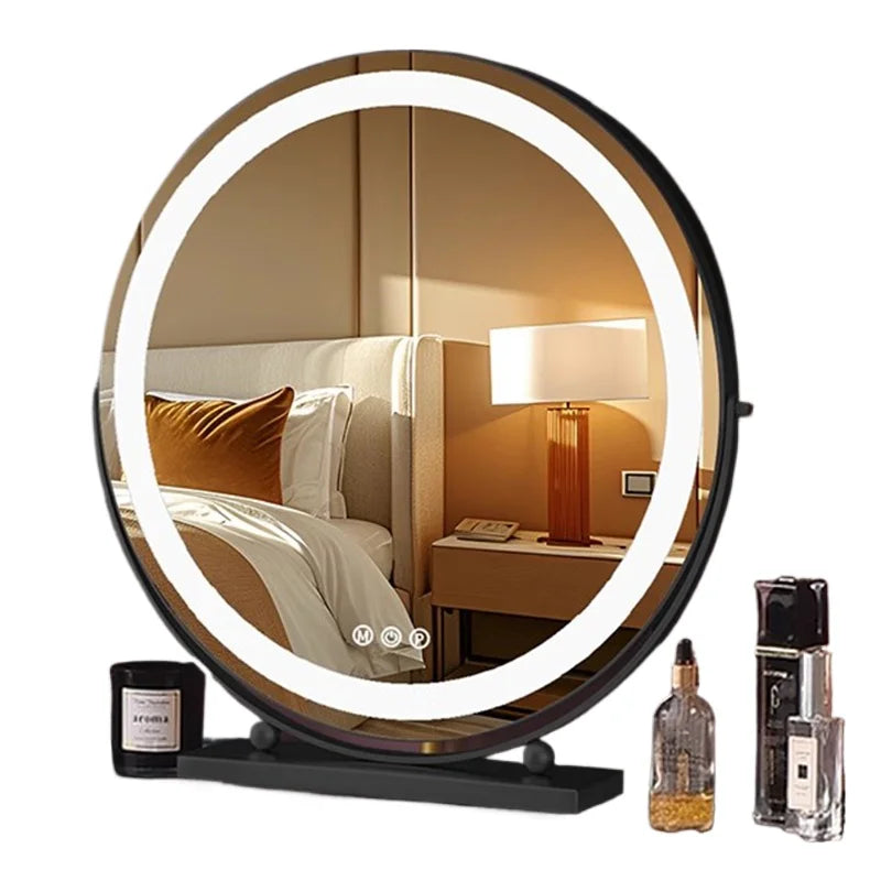 Premium Luxury Gold Makeup Mirror - Aesthetic LED Lights